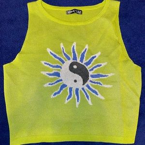 Shein cropped graphic top